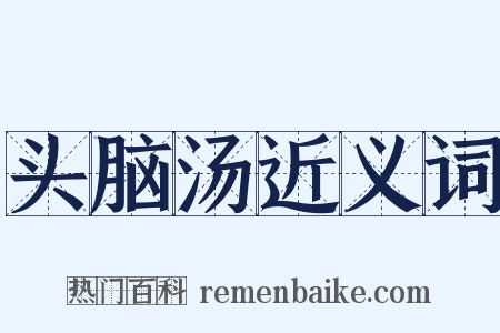 头脑汤近义词是什么意思的图片